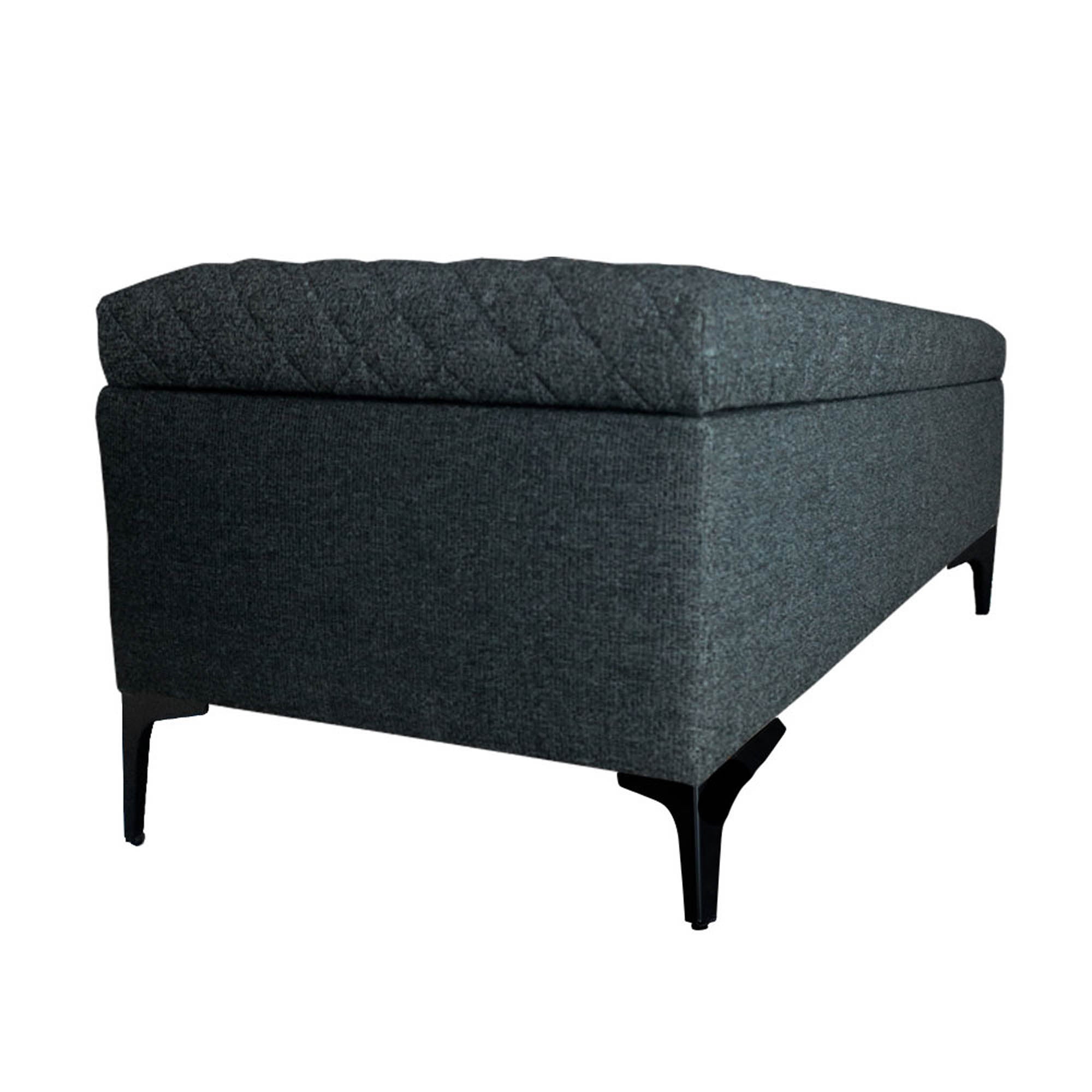 Reece Storage Bench - Charcoal Grey