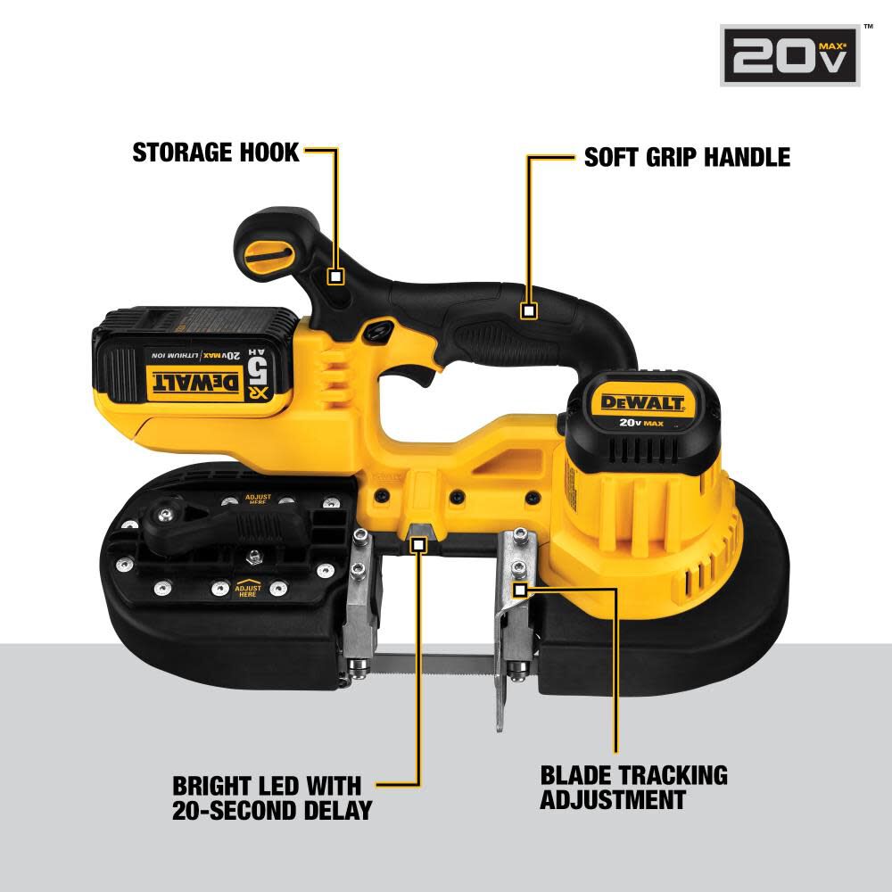 DW 20V MAX Lithium Ion Band Saw Kit DCS371P1 from DW