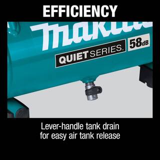 Makita Quiet Series 12 HP 1 Gal. Compact Oil-Free Electric Air Compressor MAC100Q