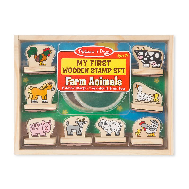 Melissa and Doug My First Wooden Stamp Farm Animals Set