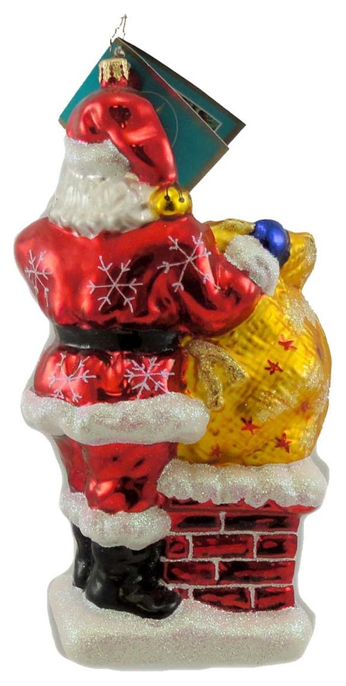 Christopher Radko MR. BIG STUFF Blown Glass Ornament Christmas Santa   Contemporary   Christmas Ornaments   by Story Book Kids Inc  Houzz