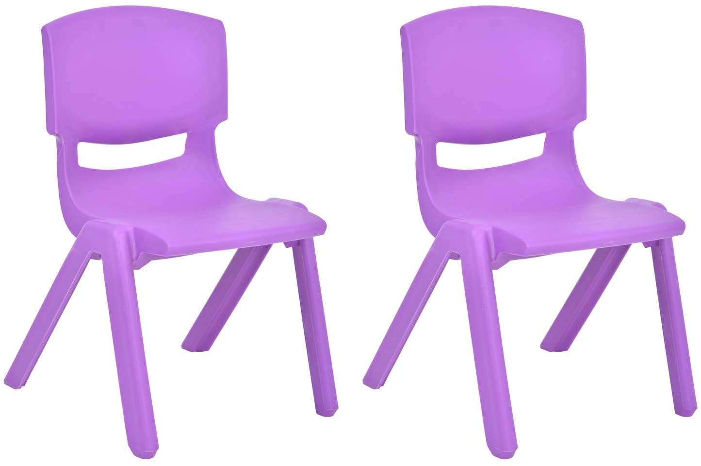 JOON Kids Plastic Stacking Chair (2 Pack), Purple