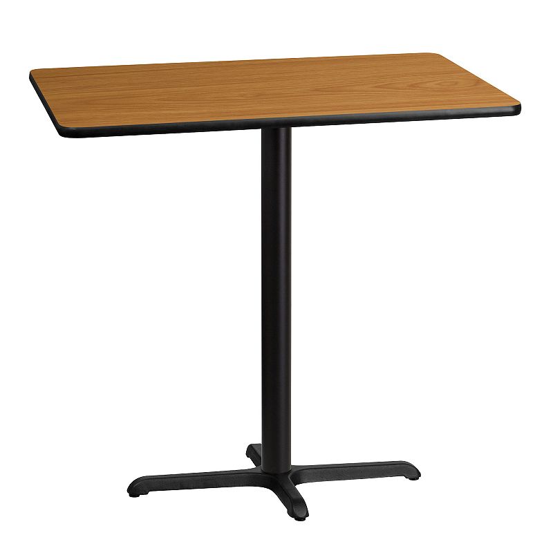 Emma and Oliver 30x42 Black Laminate Bar Table Top-23.5x29.5 Base