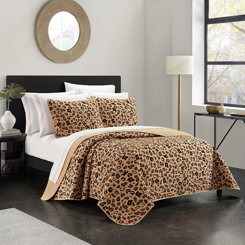 Chic Home Wild Cheetah Quilt Set with Sheets