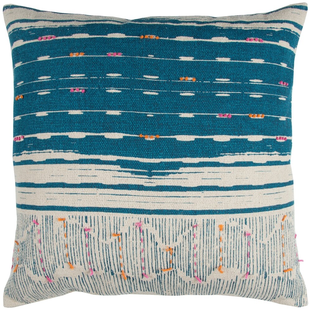 Rizzy Home Hand Knotted Throw Pillow Cover