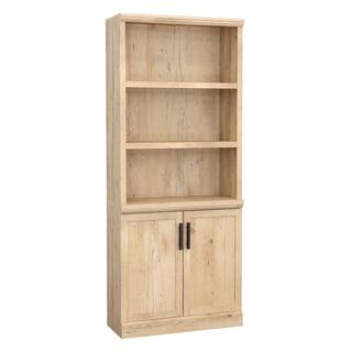 SAUDER Aspen Post 29.291 in. Wide Prime Oak 5-Shelf Standard Bookcase with Doors 433959