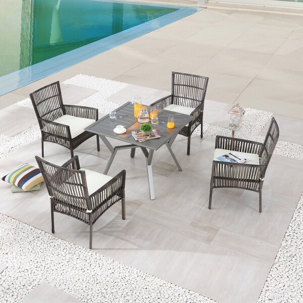 Patio Festival 5Piece Outdoor Square Dining Set