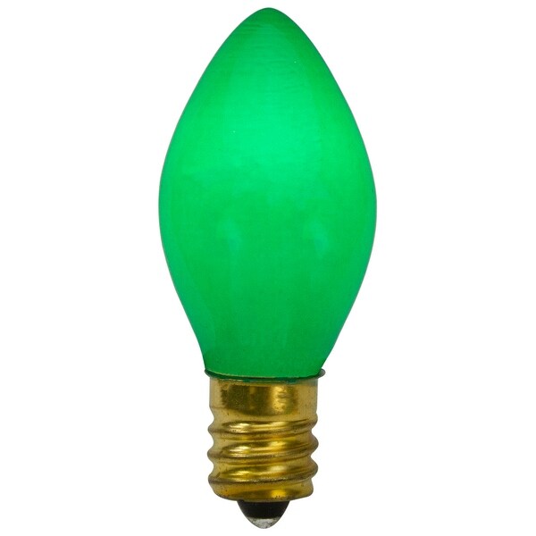 Pack of 4 Green Opaque C7 Christmas Replacement Bulbs