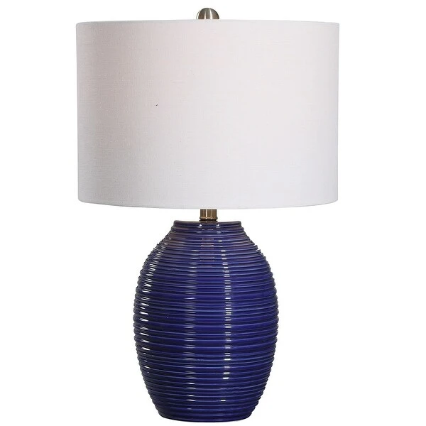 Indigo Blue Ceramic 1-light Table Lamp