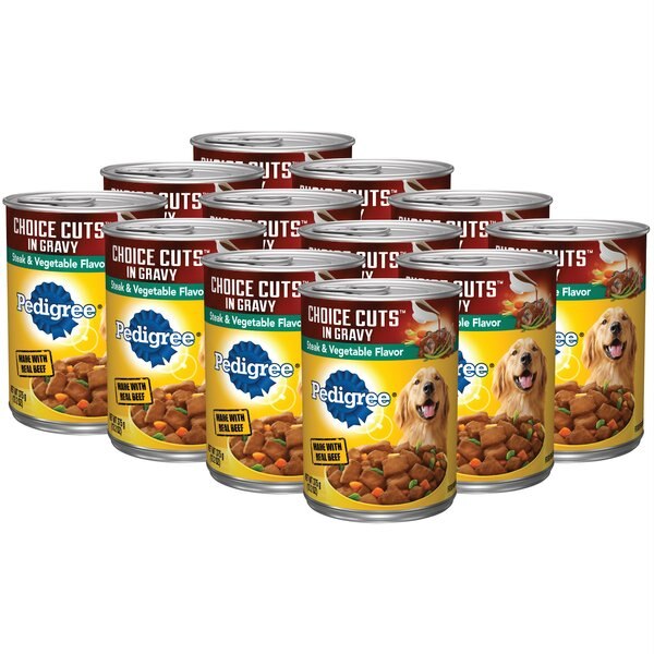 Pedigree Choice Cuts in Gravy Steak and Vegetable Flavor Adult Canned Wet Dog Food