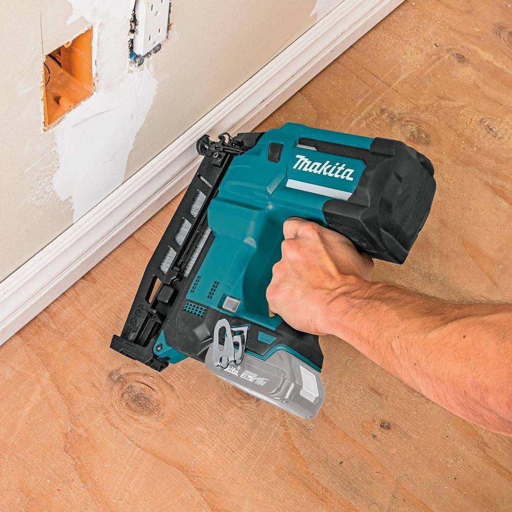 Makita 18V LXT Lithium-Ion 16-Gauge Cordless 2-12 in. Straight Finish Nailer (Tool Only) XNB02Z