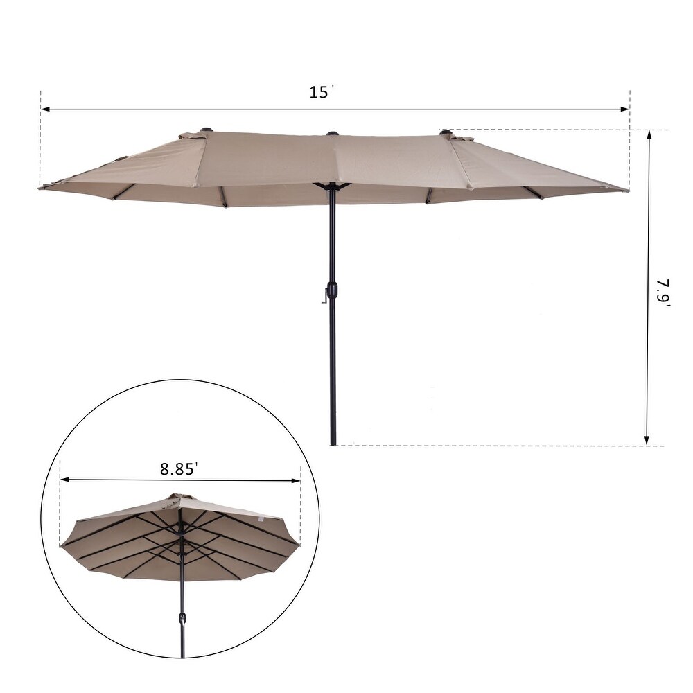 North Bend 15 foot Rectangular Market Umbrella by Havenside Home