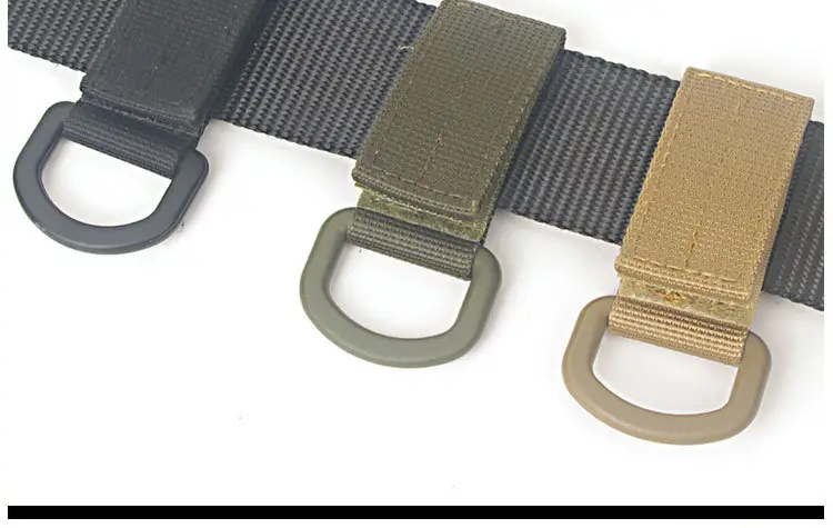 Outdoor Sports hiking hunting tool Multifunctional Mountaineering D shaped Buckle Nylon webbing Molle Belt Keychain