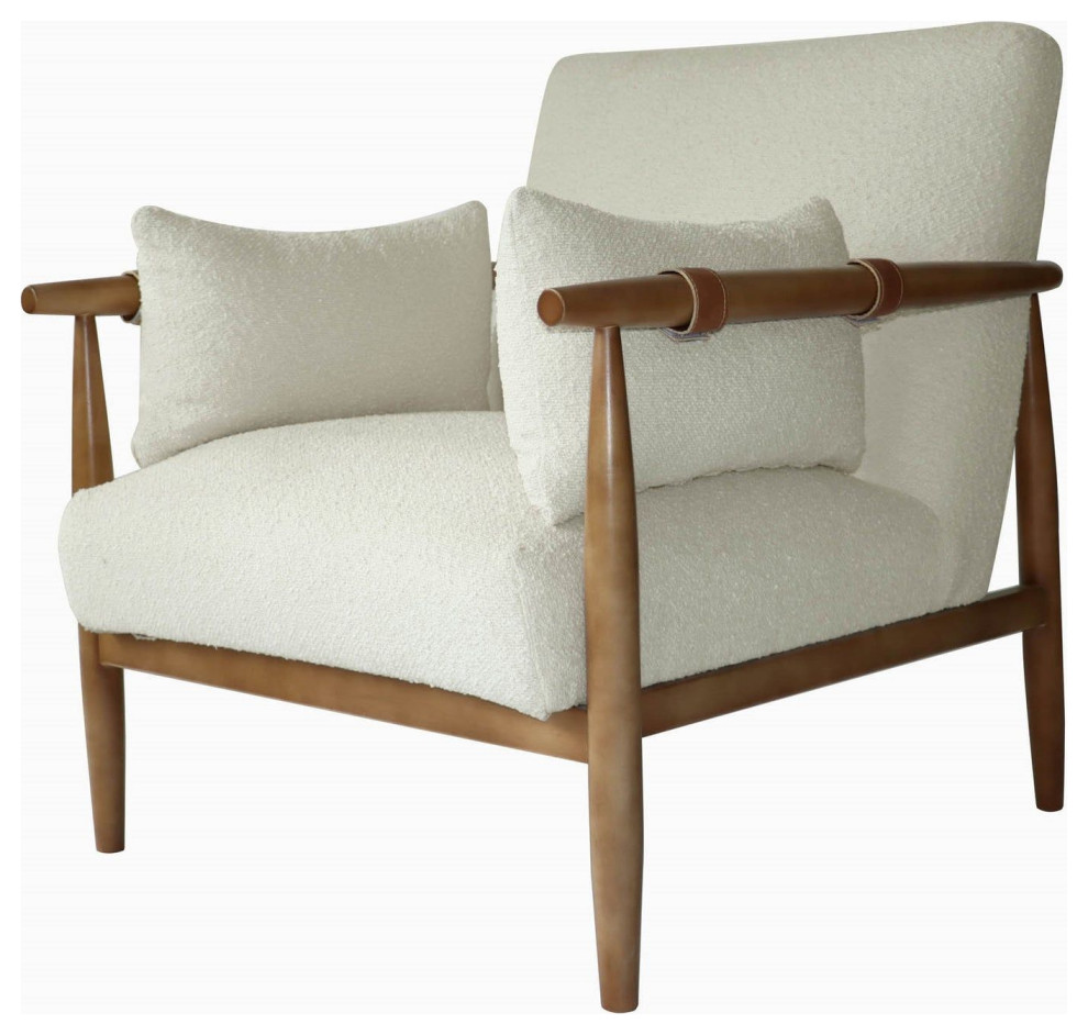 Cameron Club Chair   Cloud Boucle   Midcentury   Armchairs And Accent Chairs   by LH Imports  Houzz