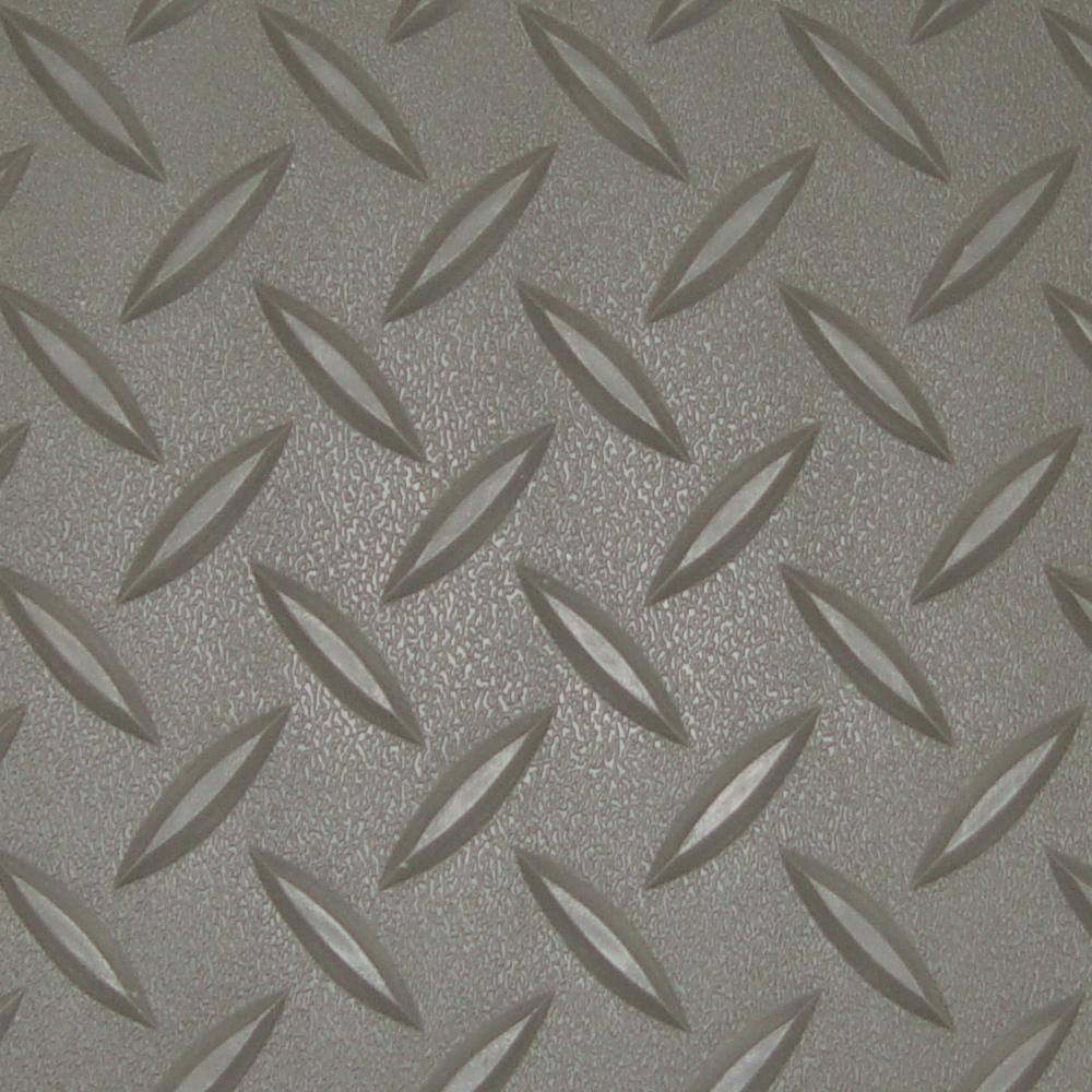 Diamond Deck 7.5 ft. x 14 ft. Pewter Textured PVC Small Car Mat 85714