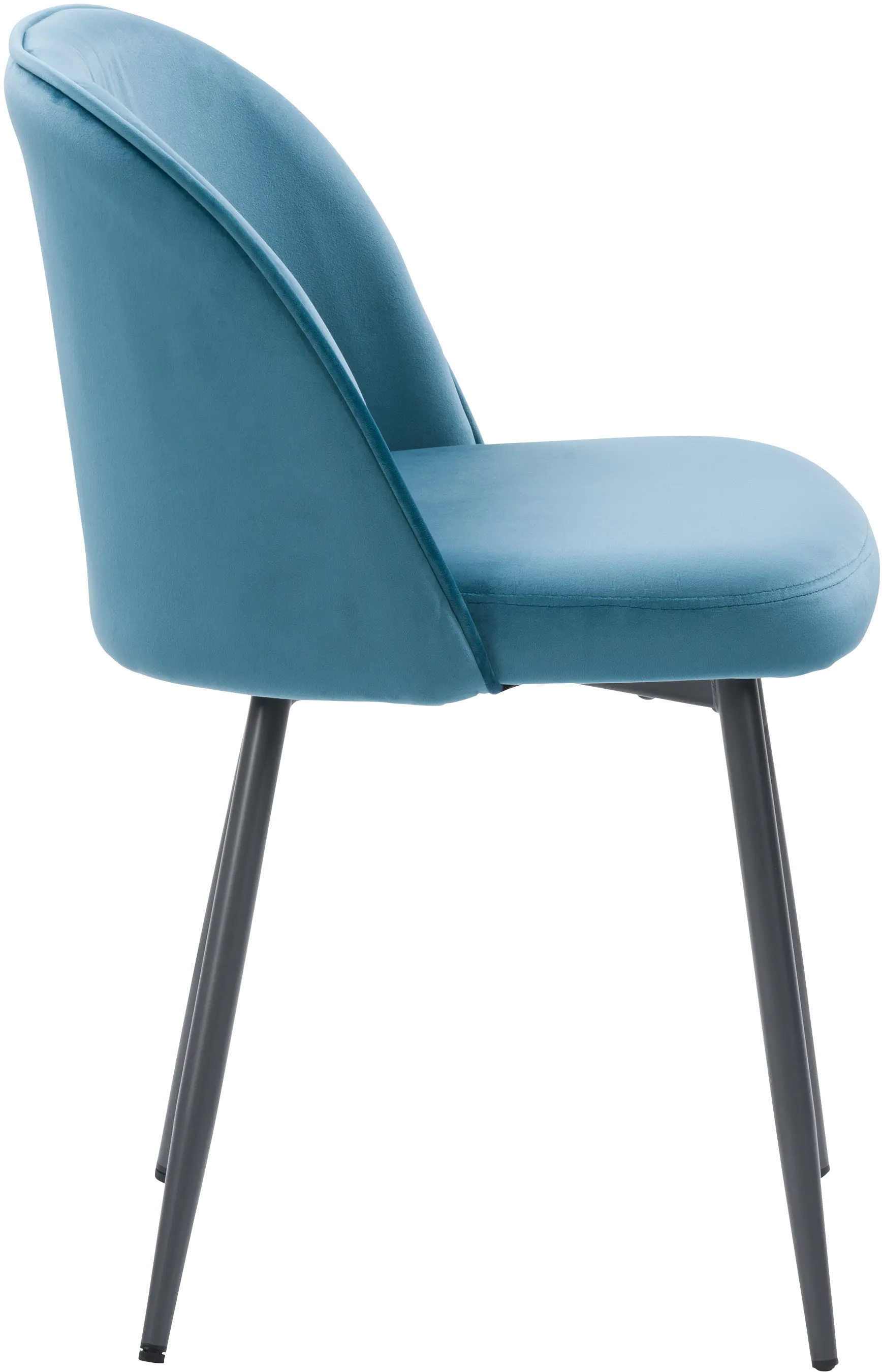 Ayla Blue Velvet Upholstered Side Chair