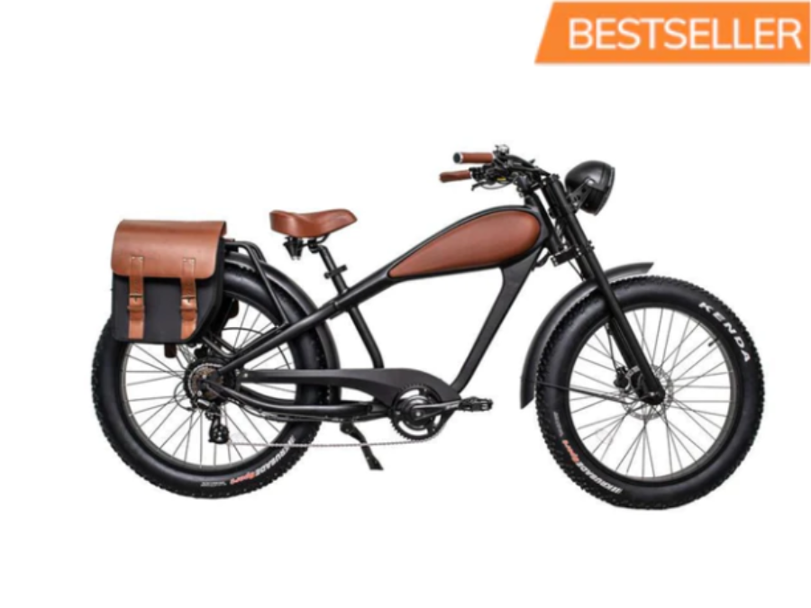 Revi  Bikes Cheetah Cafe Racer Elite 26 Inch Fat Tire Ebike 48V 750W Electric Bike