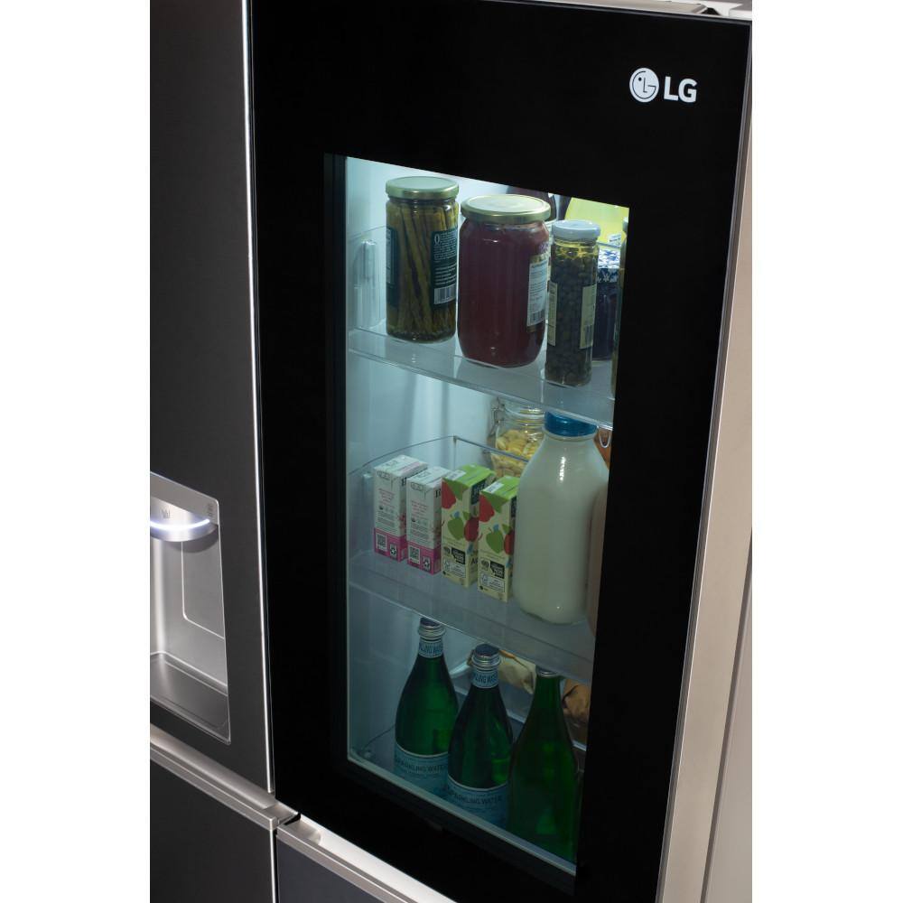 LG 23 cu. ft. Side by Side Refrigerator with External Ice andWater Dispenser in PrintProof Stainless Steel Counter Depth LRSXC2306S