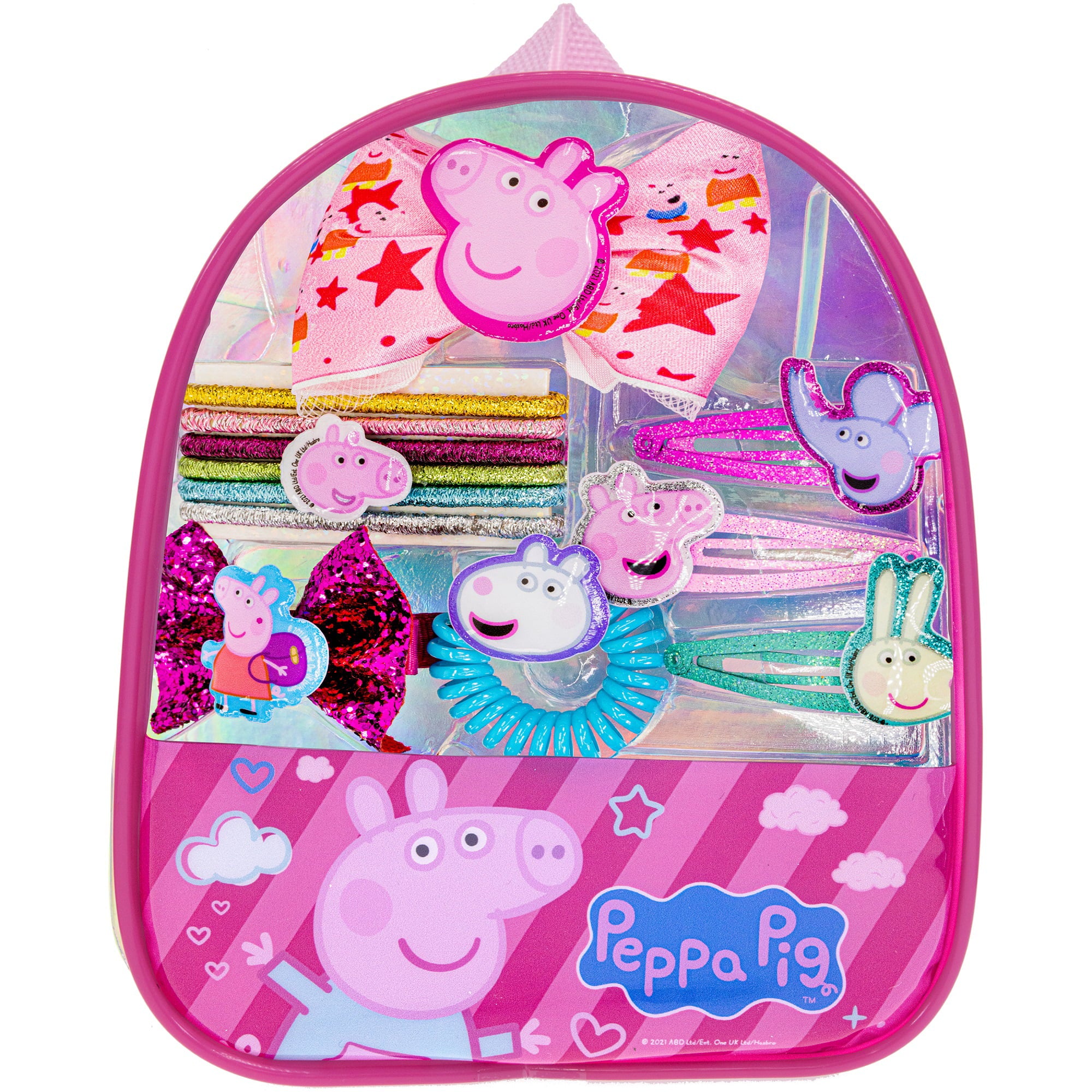 Peppa Pig - Townley Girl Backpack Cosmetic Makeup Hair Accessories Set Girls， Ages 3+