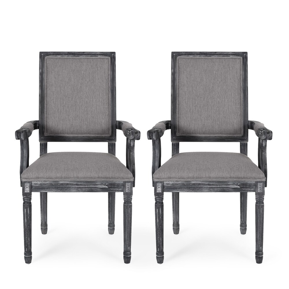 Maria French Country Upholstered Dining Chairs by Christopher Knight Home   23.75\