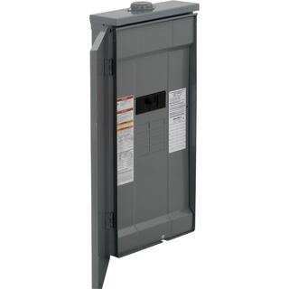 Square D Homeline 200 Amp 8-Space 16-Circuit Outdoor Main Breaker Load Center with Feed-Thru Lug HOM816M200PFTRB