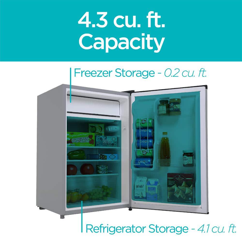 BLACKDECKER 43 cu ft Mini Refrigerator With Freezer in Stainless Steel Look