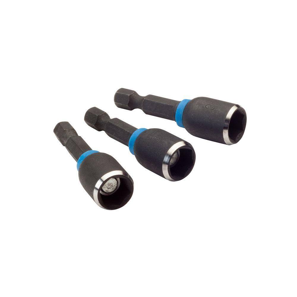 MW SHOCKWAVE Impact Duty 38 in. x 1-78 in. Alloy Steel Magnetic Nut Driver (3-Pack) 49-66-4525