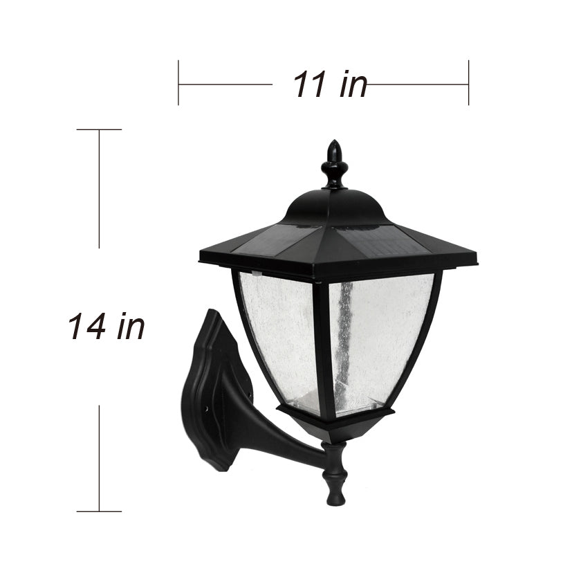 Nature Power (23206) 150 Lumens Bayport solar powered intergrated LED decorative wall lamp w/ 3 mounting options