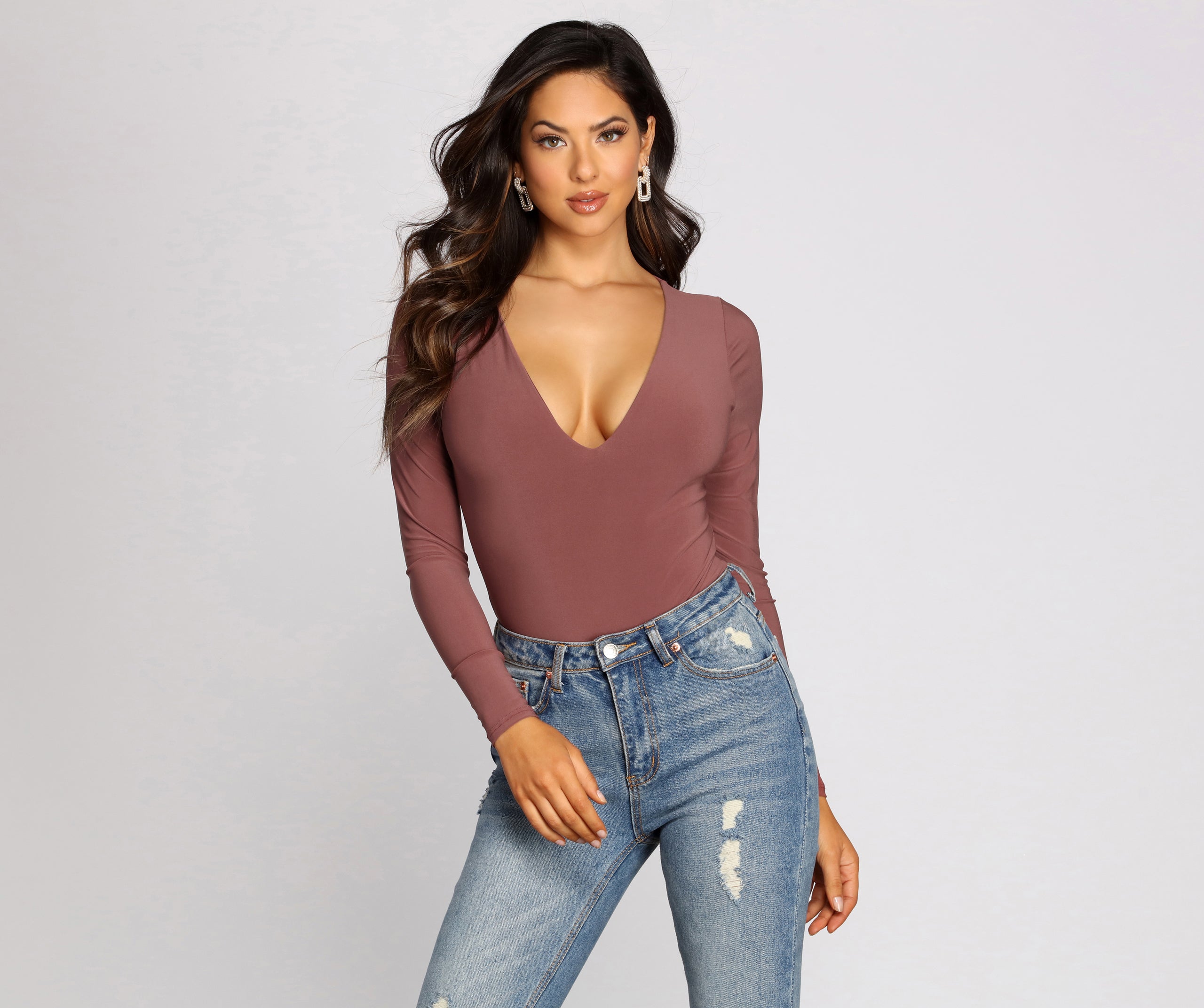 Basic V Neck Bodysuit