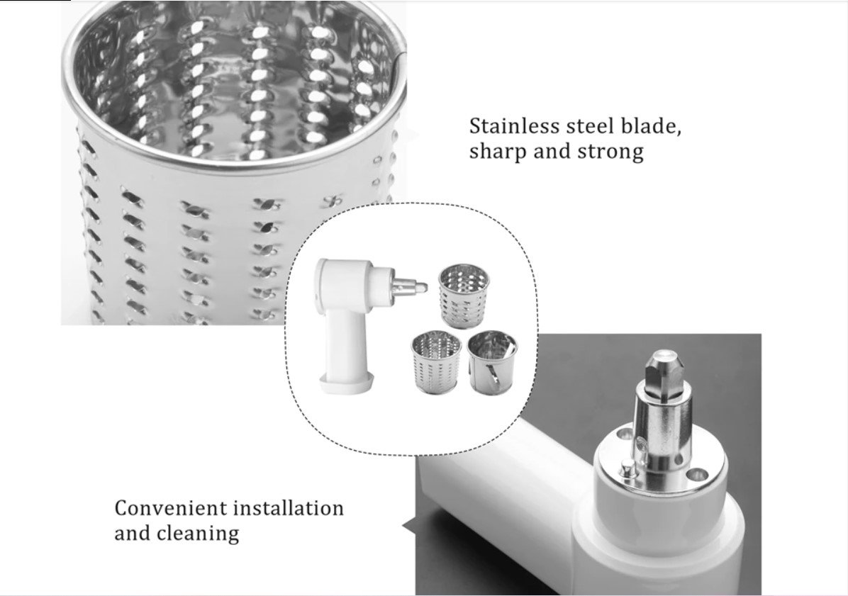 Vegetable Slicer/Shredder/Cheese Grater for KitchenAid Stand Mixer Attachment