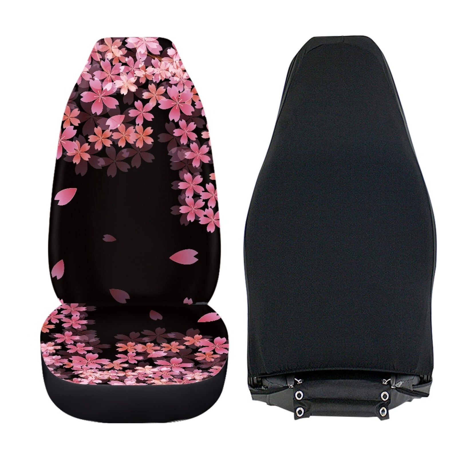 Xoenoiee Cherry Blossoms Car Seat Cover for Front Saddle Blanket Bucket Automotive Driver Seat Covers Universal Fit for Most Cars Sedan SUV Truck Van