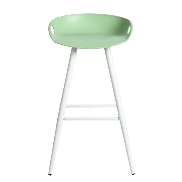 Mordern Barstool with Metal Legs GreenandWhite