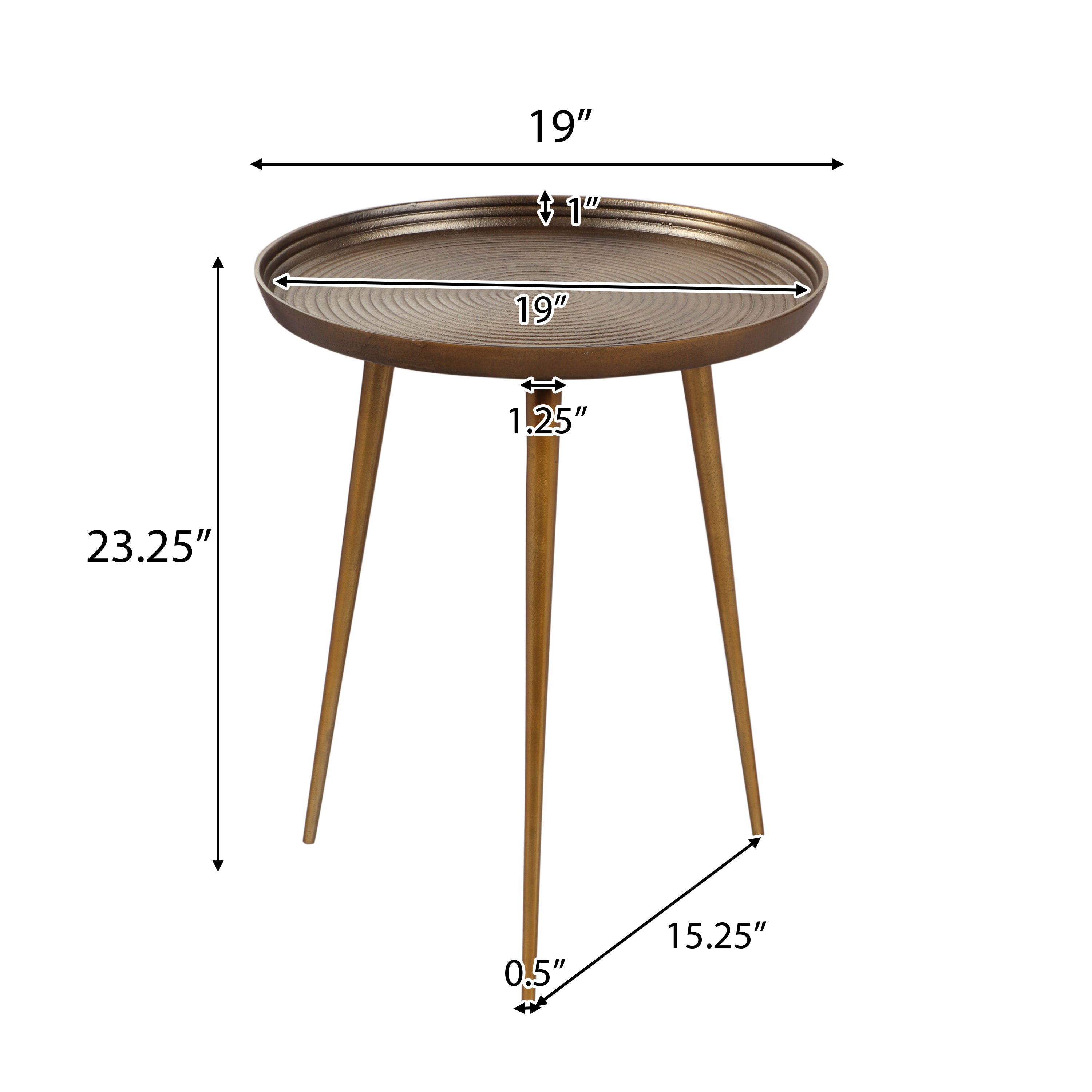 Elaf Modern Aluminum Accent Table