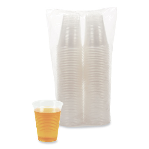 Boardwalk Translucent Plastic Cold Cups， 10 oz， Polypropylene， 100 Cups/Sleeve， 10 Sleeves/Carton (TRANSCUP10CT)