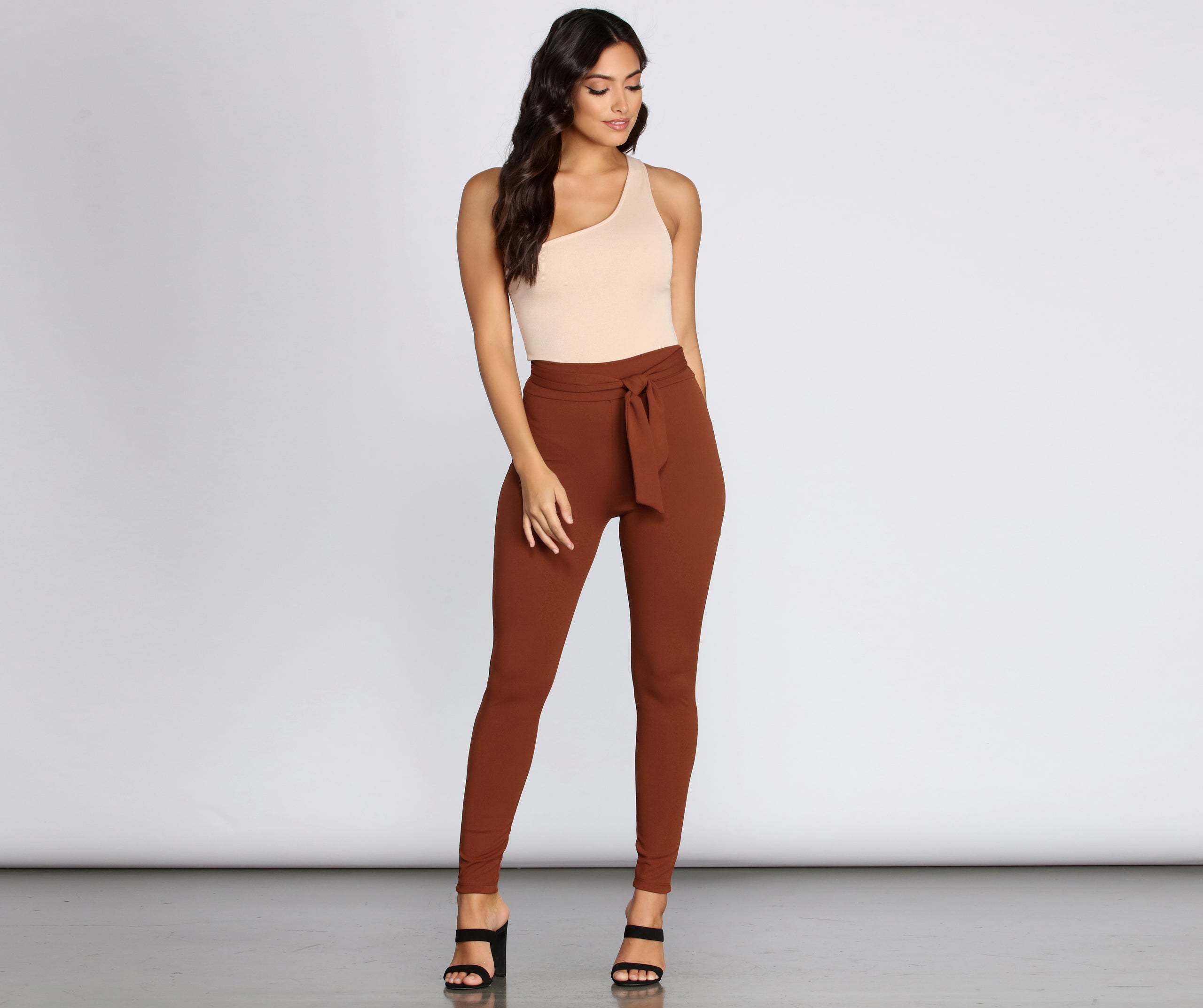 Office Hottie High Waist Tie-Front Pants