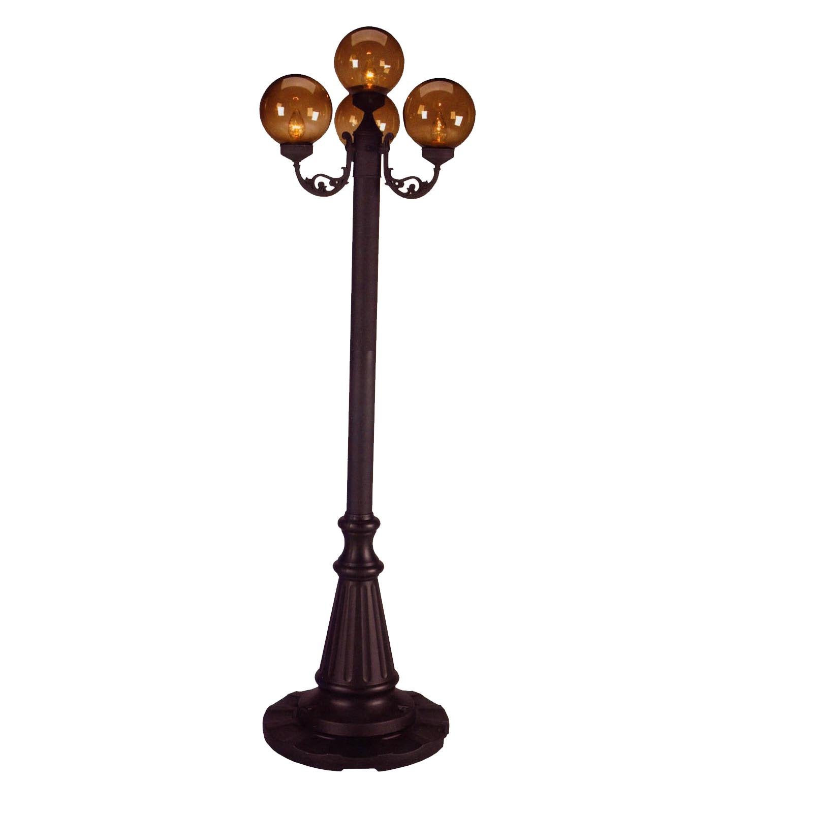 Patio Living Concepts European 00470 Four Bronze Globe Lantern Patio Lamp - Park Style