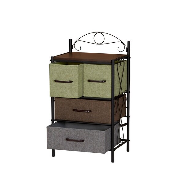 Household Essentials 4-Drawer Side Table