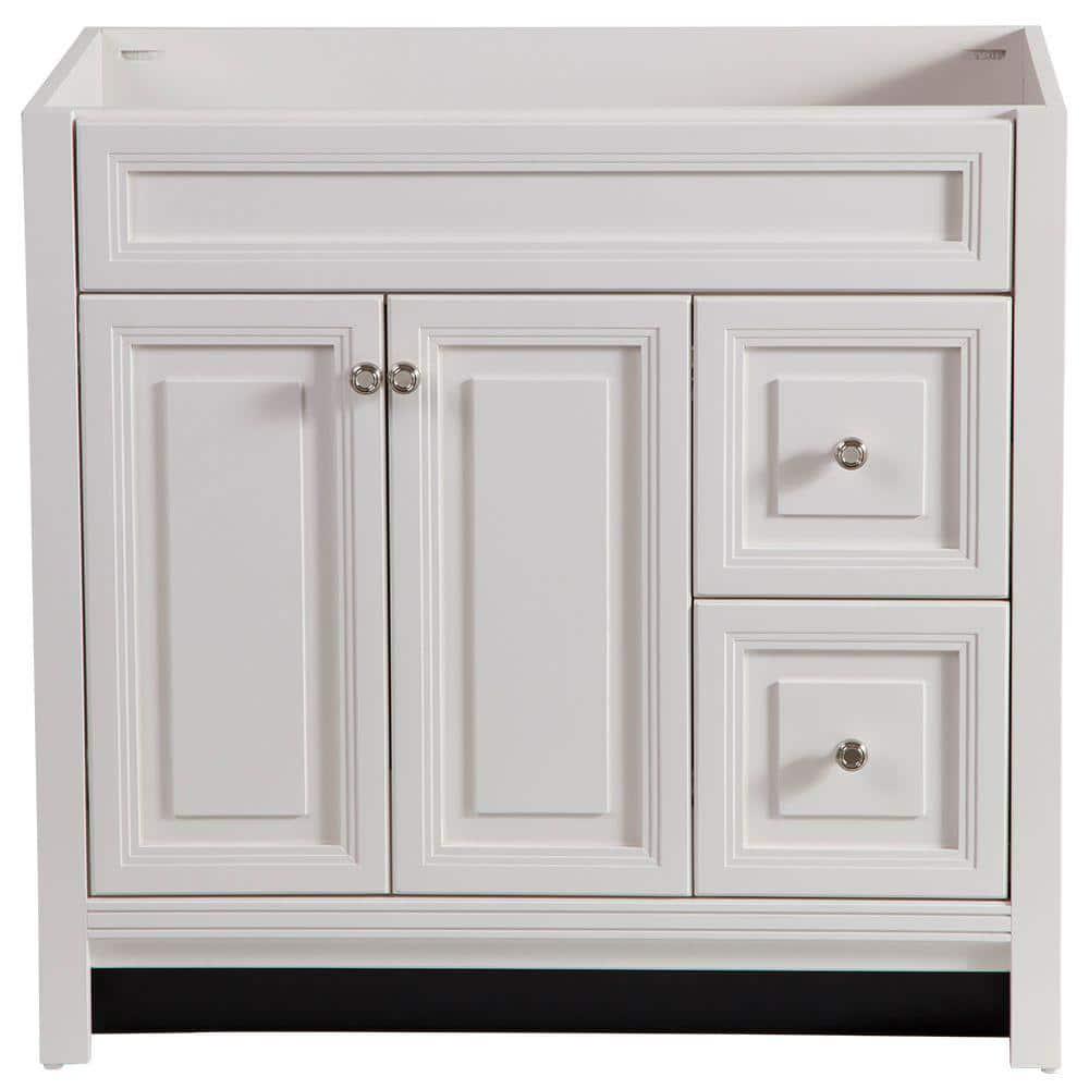 Home Decorators Collection Brinkhill 361 in W x 216 in D x 342 in H Bath Vanity Cabinet without Top in Cream