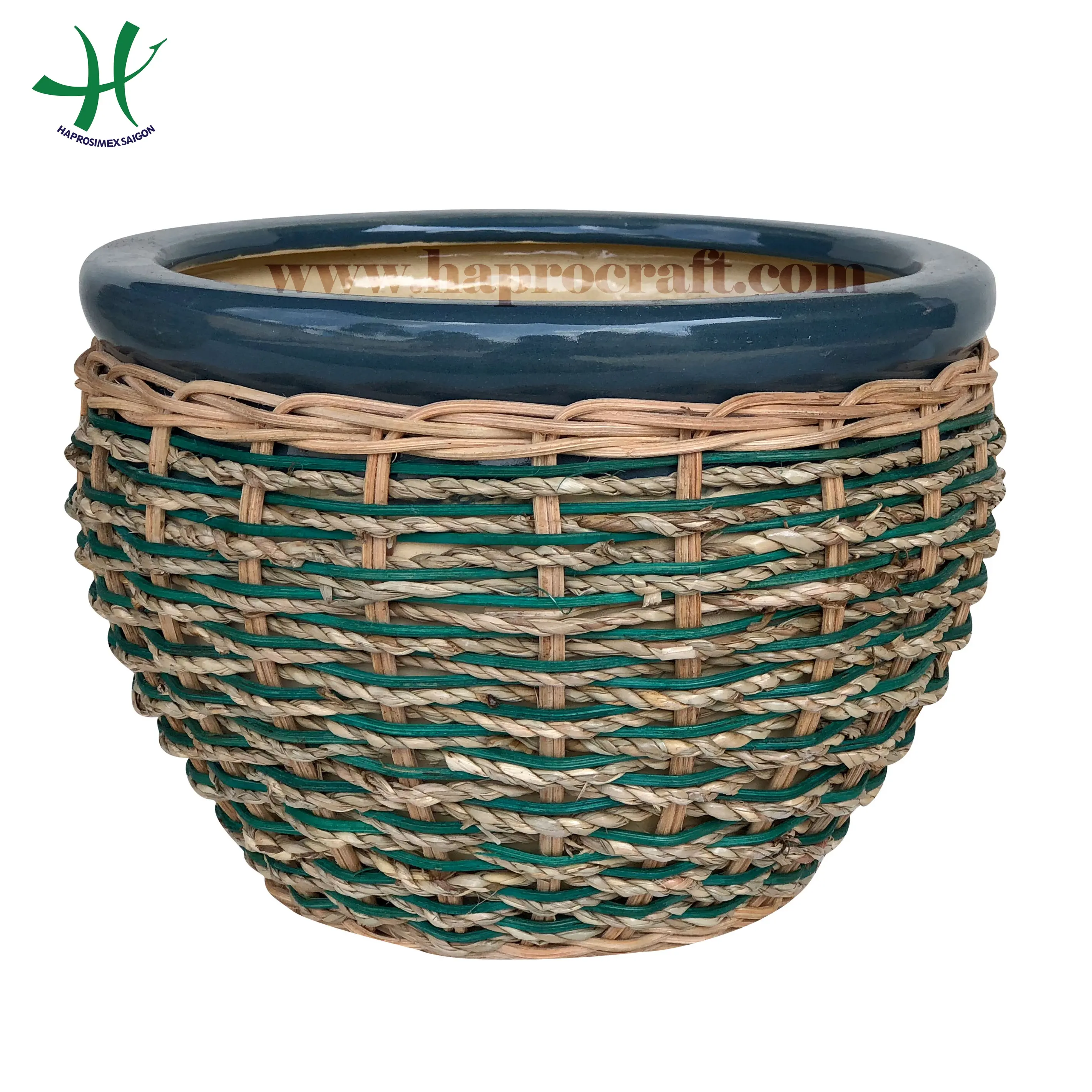 Weaving ceramics pottery pots  garden flower planters  ceramic flower pots for indoor and outdoor decor