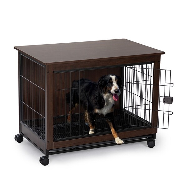 Side Table with Dog Cage Design， Small/ Medium/ Large Sizes to Choose