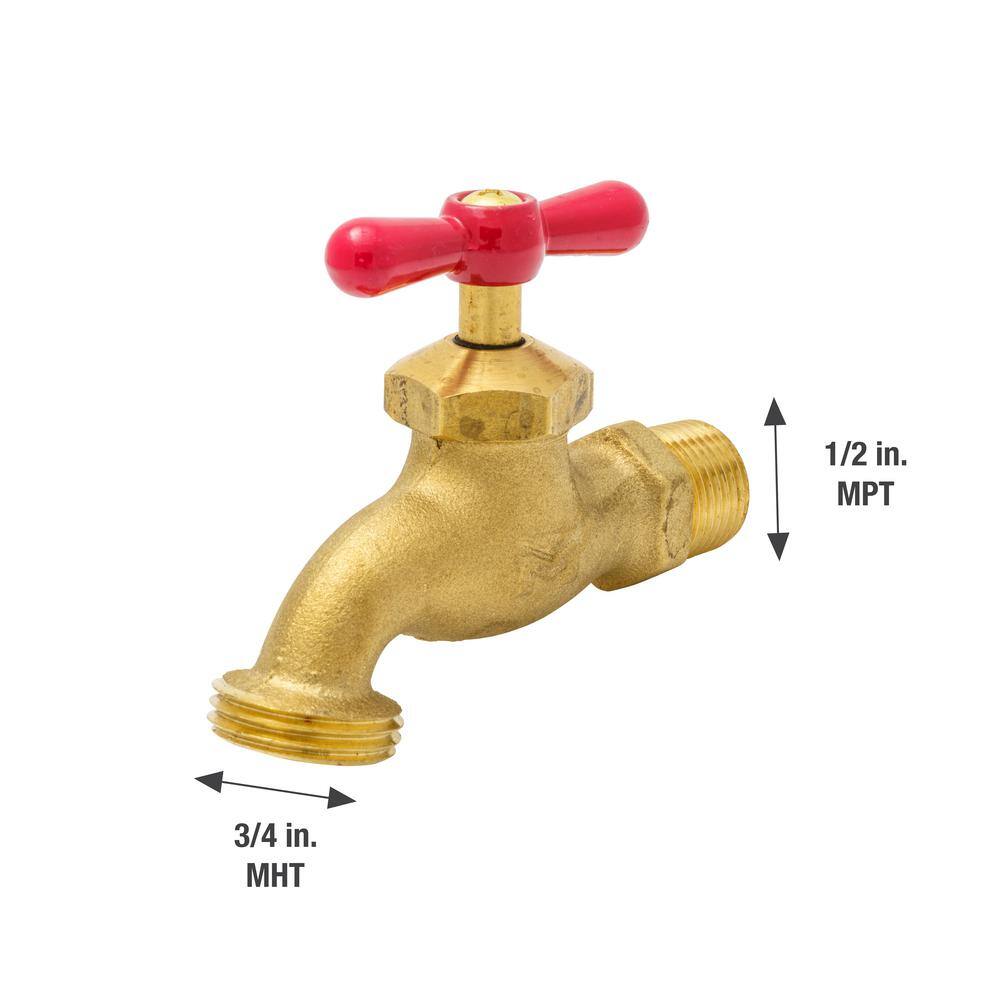 ProLine Series 12 in. x 34 in. Brass FPT x MHT Heavy-Duty Hose Bibb 103-013HN