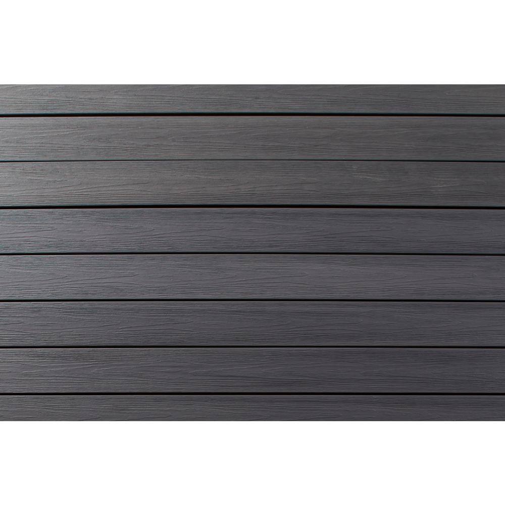 FORTRESS Infinity IS 5.35 in. x 6 in. Starter Cape Town Grey Composite Deck Board Sample 194206104