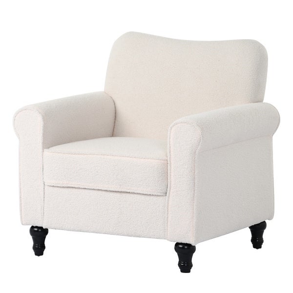 Accent Chair Armchair Living Room Chair with Solid Wood Legs