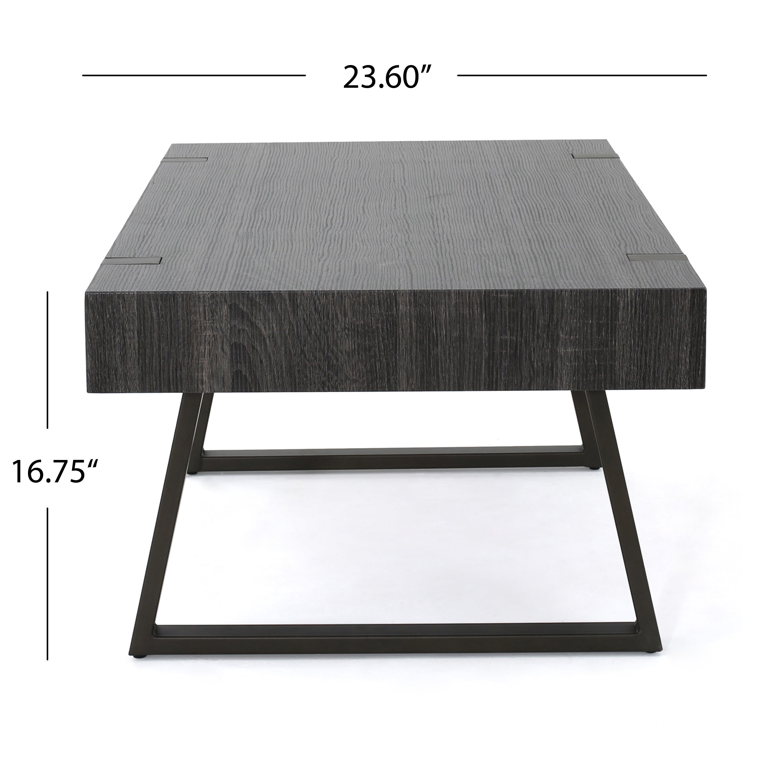 Genwa Black Oak Wood Coffee Table