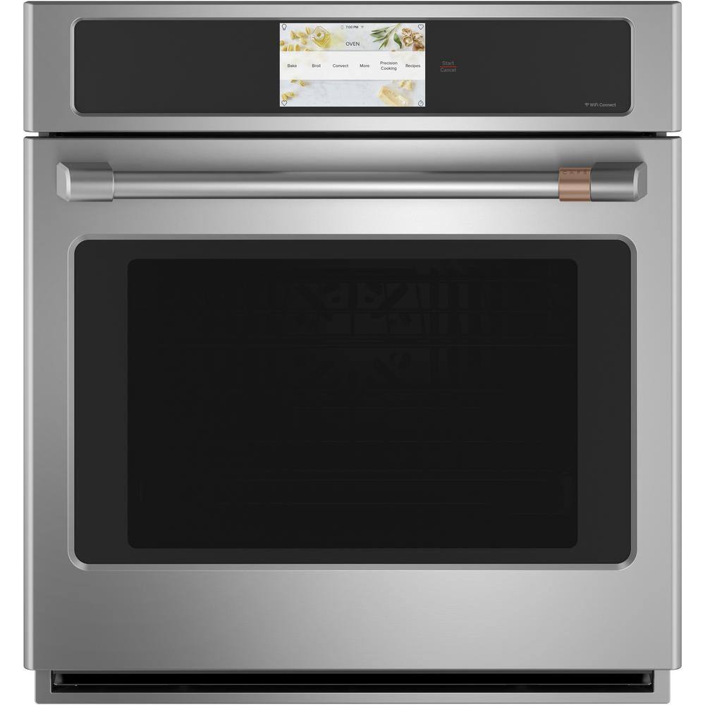 Cafe 27 in. Smart Single Electric Wall Oven in Stainless Steel with Convection Cooking CKS70DP2NS1