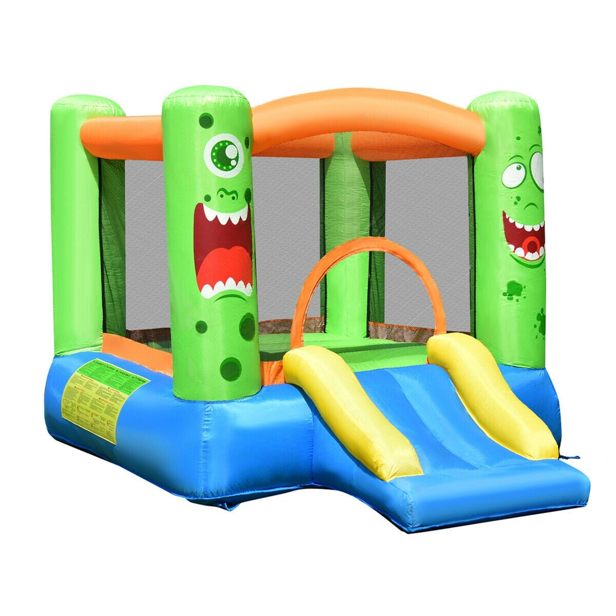 Inflatable Bounce House, Castle Jump and Slide Bouncer with Oxford Mesh Wall