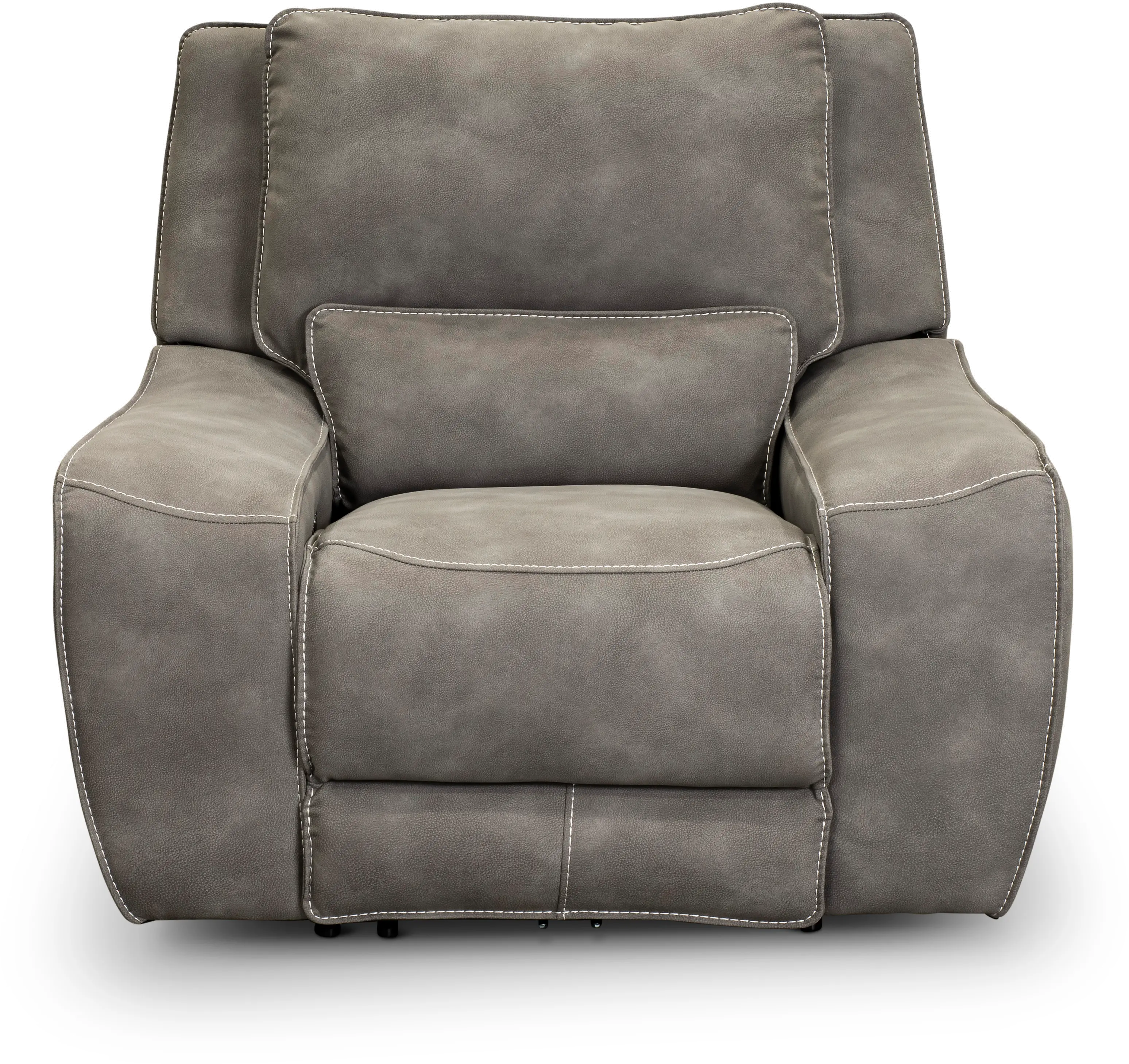 Sauvage Charcoal Gray Power Recliner with Power Headrest