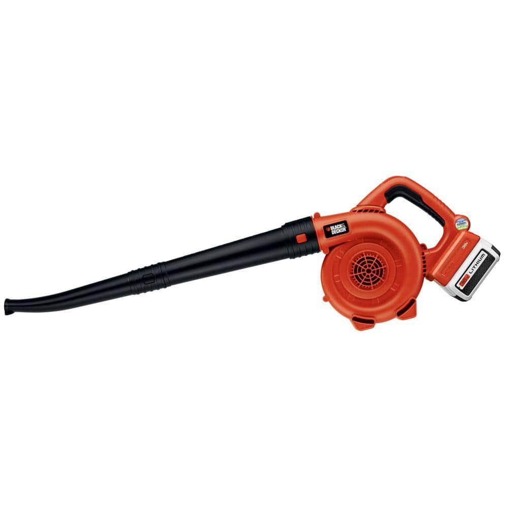 BLACKDECKER 40V MAX 120 MPH 90 CFM Cordless Battery Powered Handheld Leaf Blower with