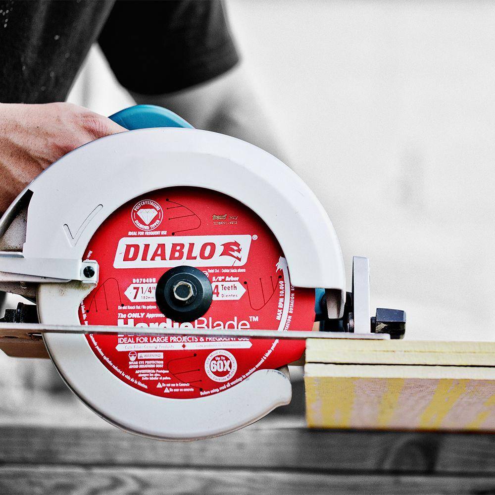 DIABLO HARDIEBlade 7-14 in. x 4-Tooth Polycrystalline Diamond (PCD) Tipped Fiber Cement Circular Saw Blade D0704DH