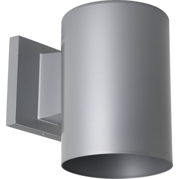 Progress Lighting Cylinder Collection 1 light Wall Sconce Metallic Gray Porcelain Shade